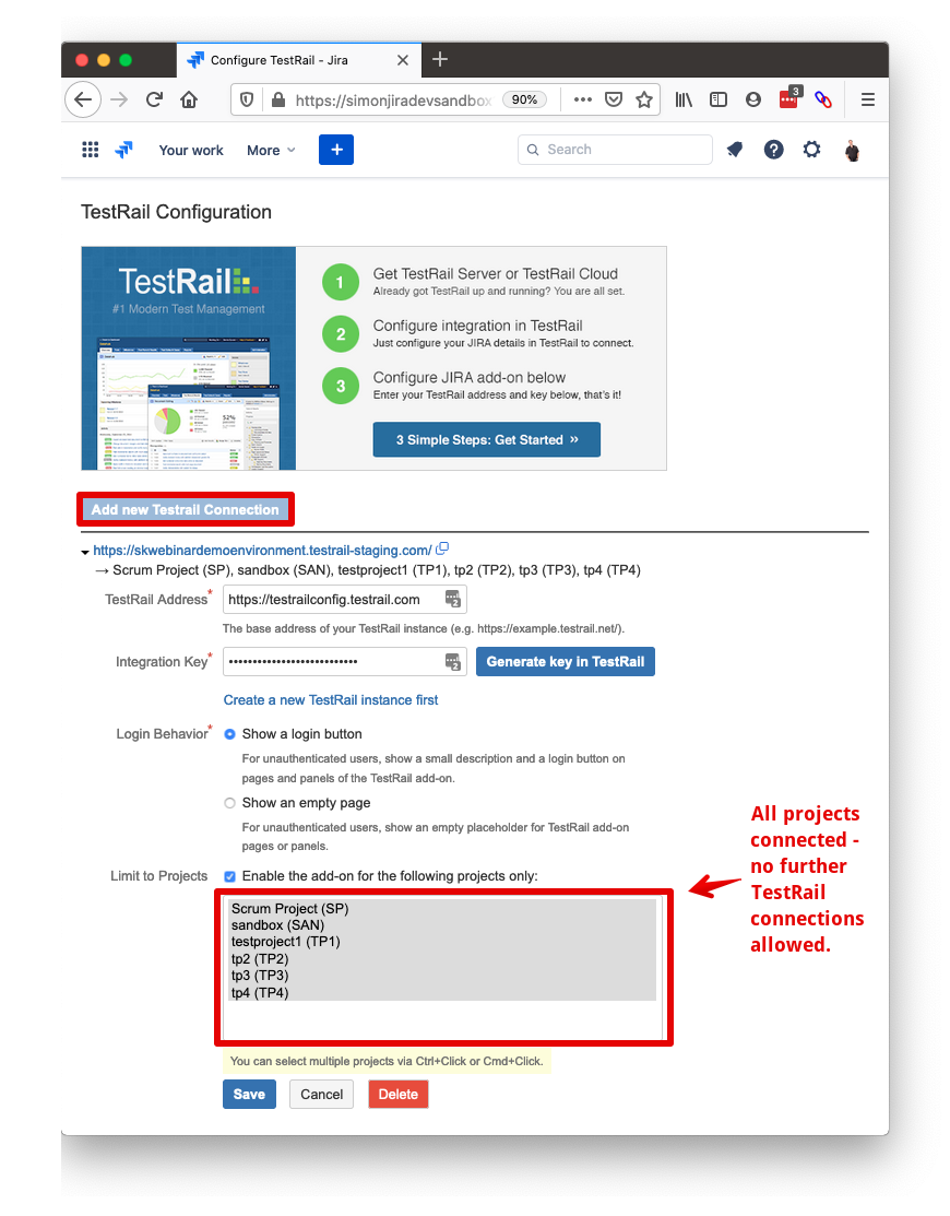 TestRail Configuration in Jira