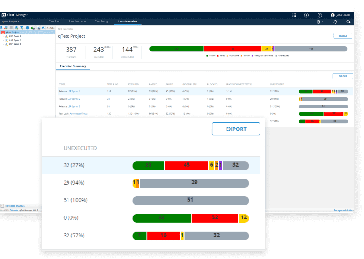 Tricentis qTest interface